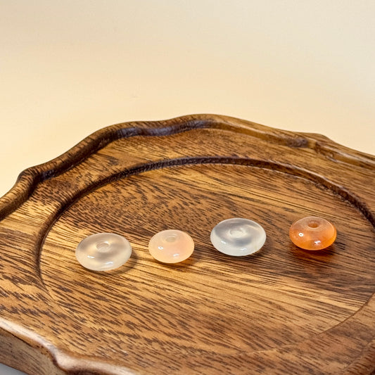 Serene Circles🥯- Hand-Carved Agate for Meditation & Gifting & DIY