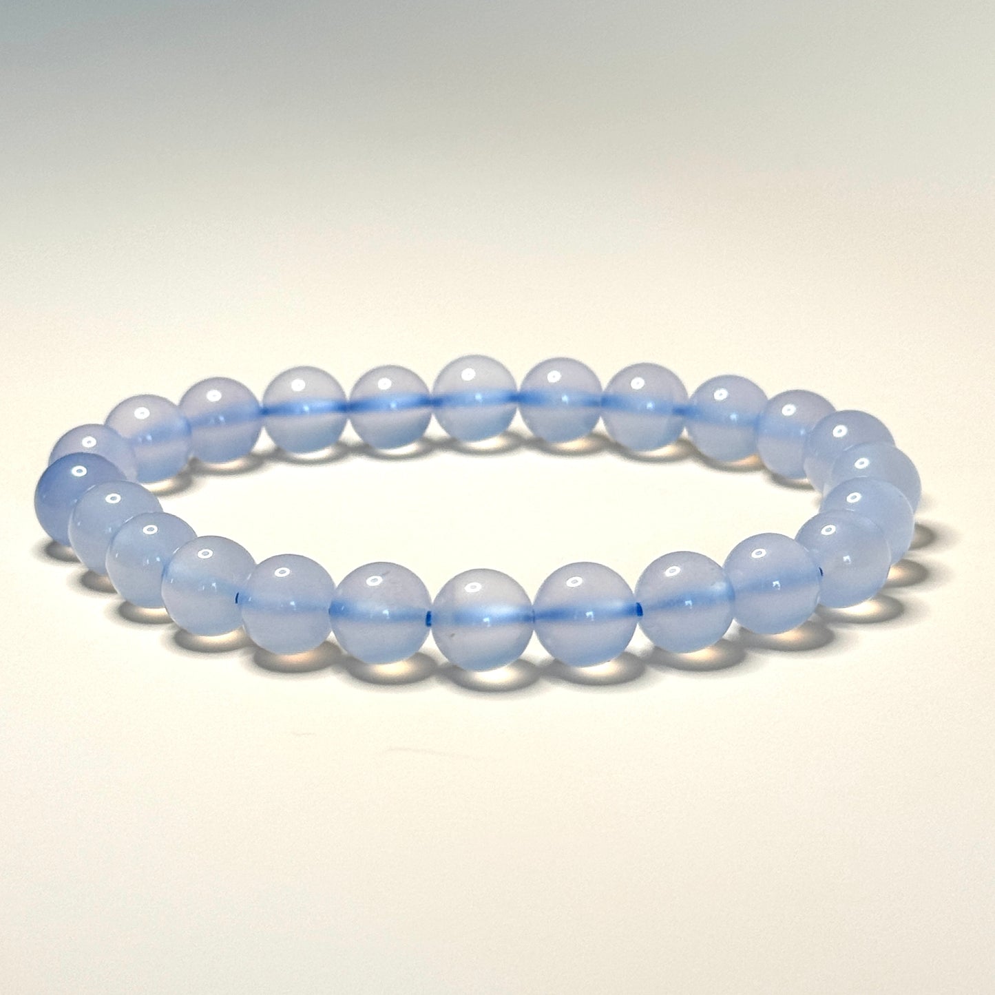 Blue Chalcedony Bead Bracelets🦋– A Serene Touch of Elegance🦋