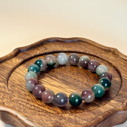 Multicolor Agate Bead Bracelet 🌈✨