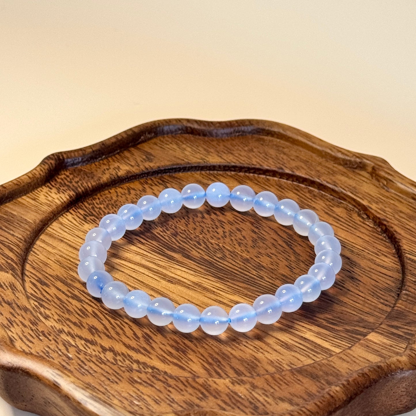 Blue Chalcedony Bead Bracelets🦋– A Serene Touch of Elegance🦋