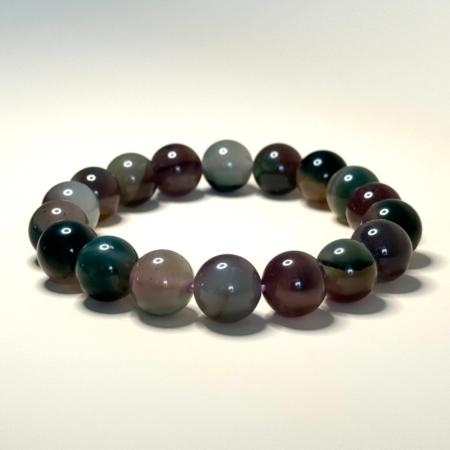 Multicolor Agate Bead Bracelet 🌈✨