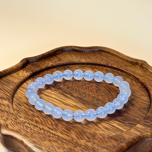 Blue Chalcedony Bead Bracelets🦋– A Serene Touch of Elegance🦋